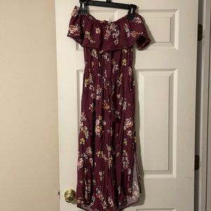 Xhilaration floral jumpsuit